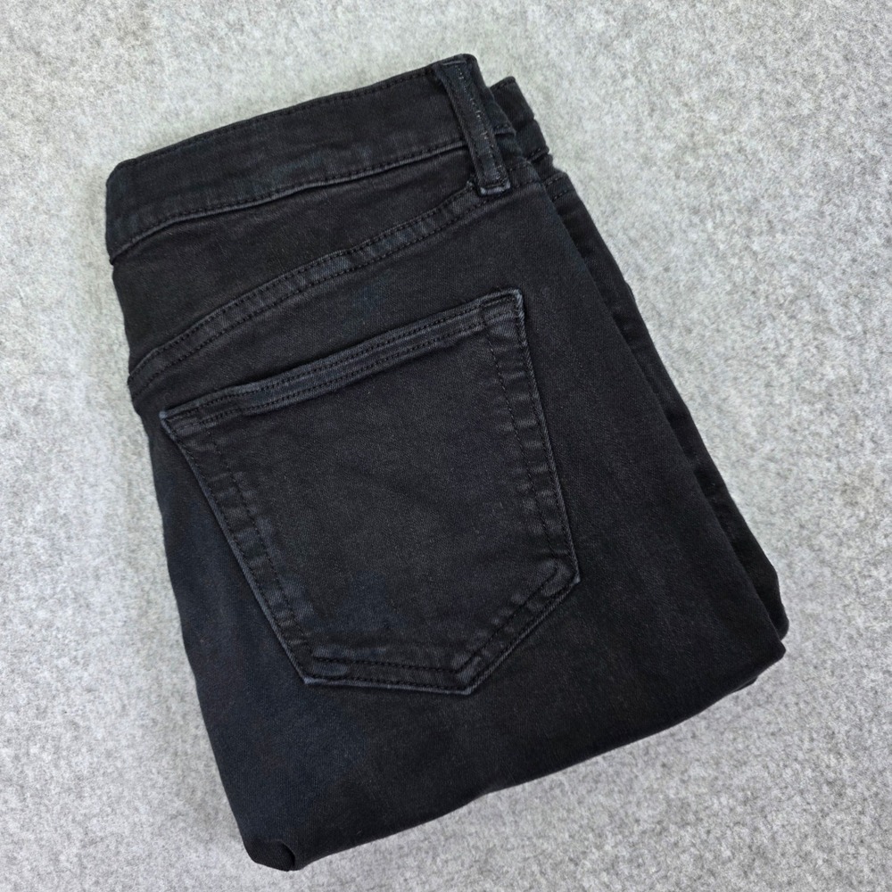 Topshop Jamie Skinny Jeans Men's Size 30x28 Black Good Distressed Knee Rips‎